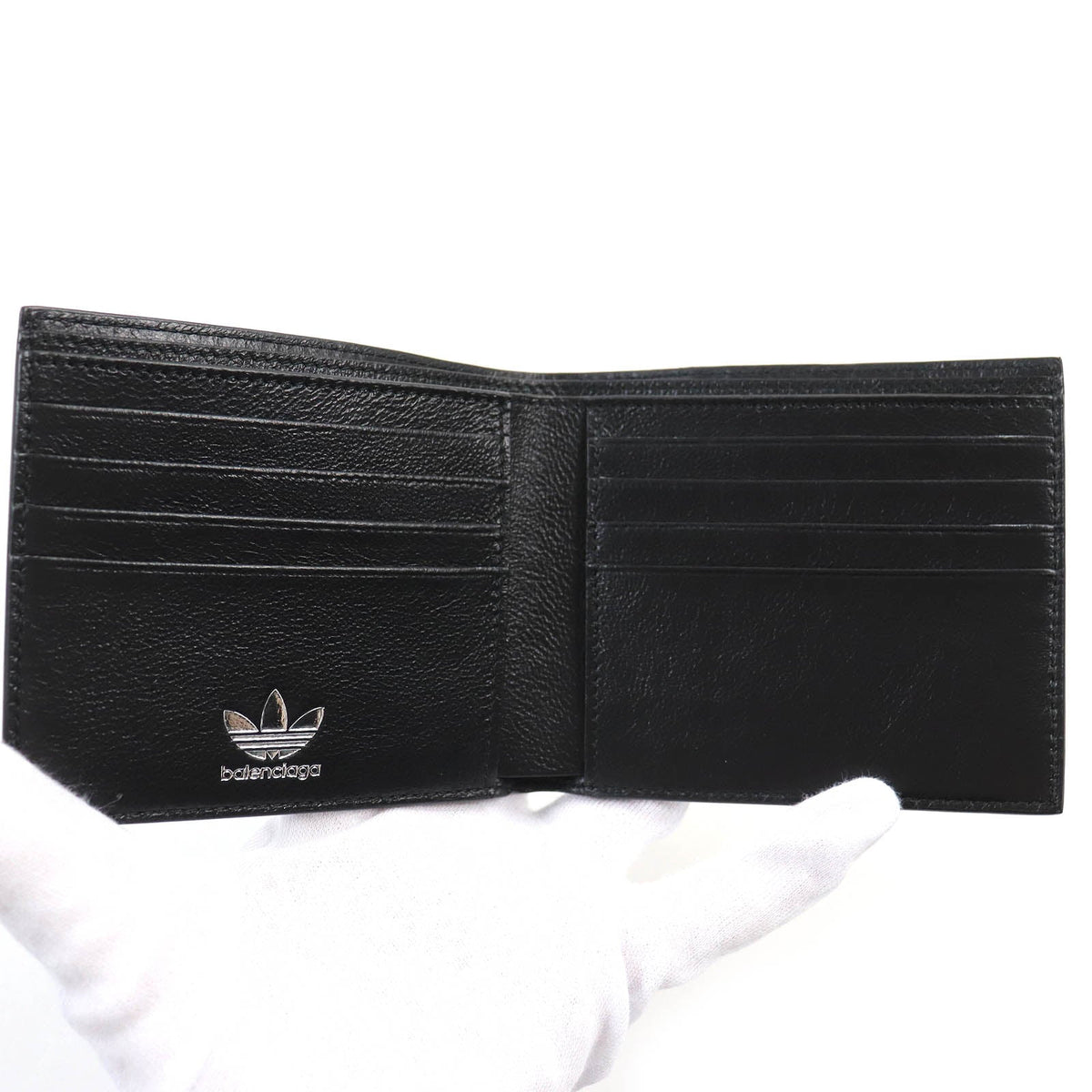 balenciaga Leather Bifold Wallet with Logo
