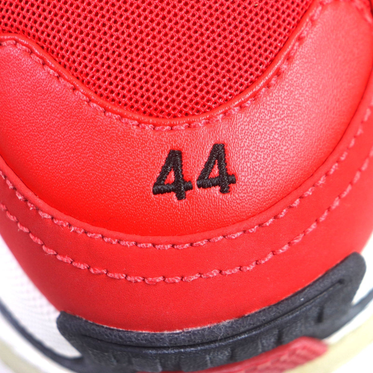 balenciaga Triple S Leather Sneakers Red White Black