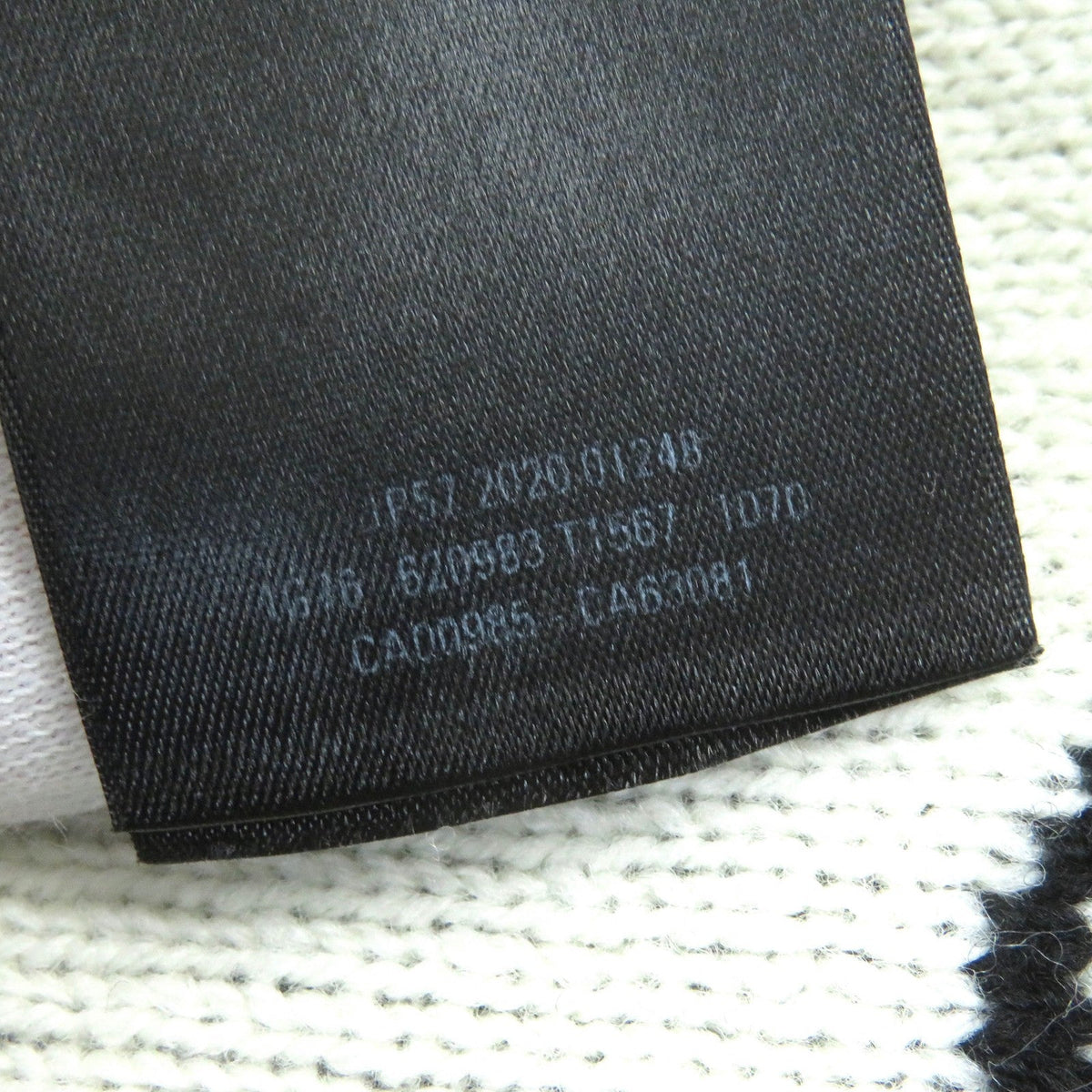 balenciaga Wool Polyester Jacquard Logo Knit XS