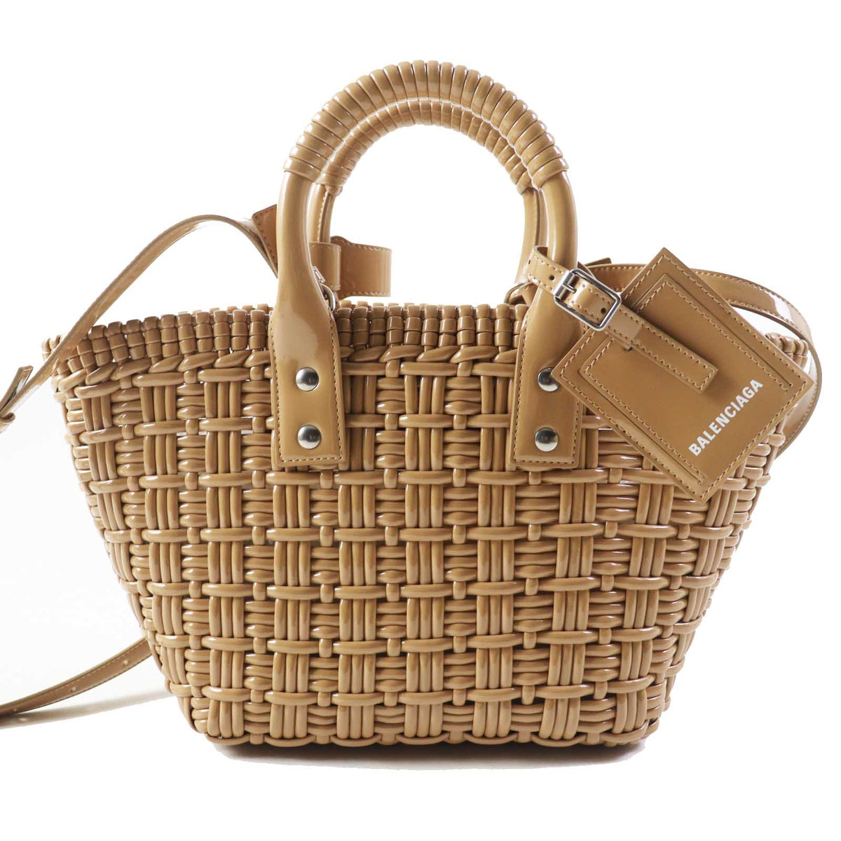 balenciaga Bistro XS 2WAY Basket Bag Beige
