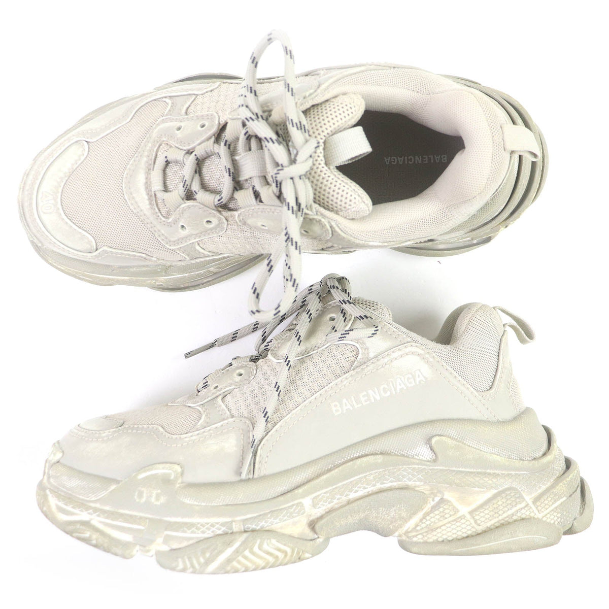 balenciaga Triple S Distressed Dad Shoes