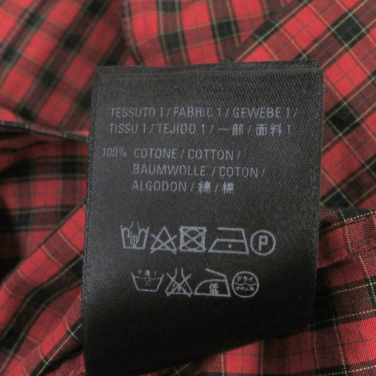 balenciaga Oversized Check Shirt Red