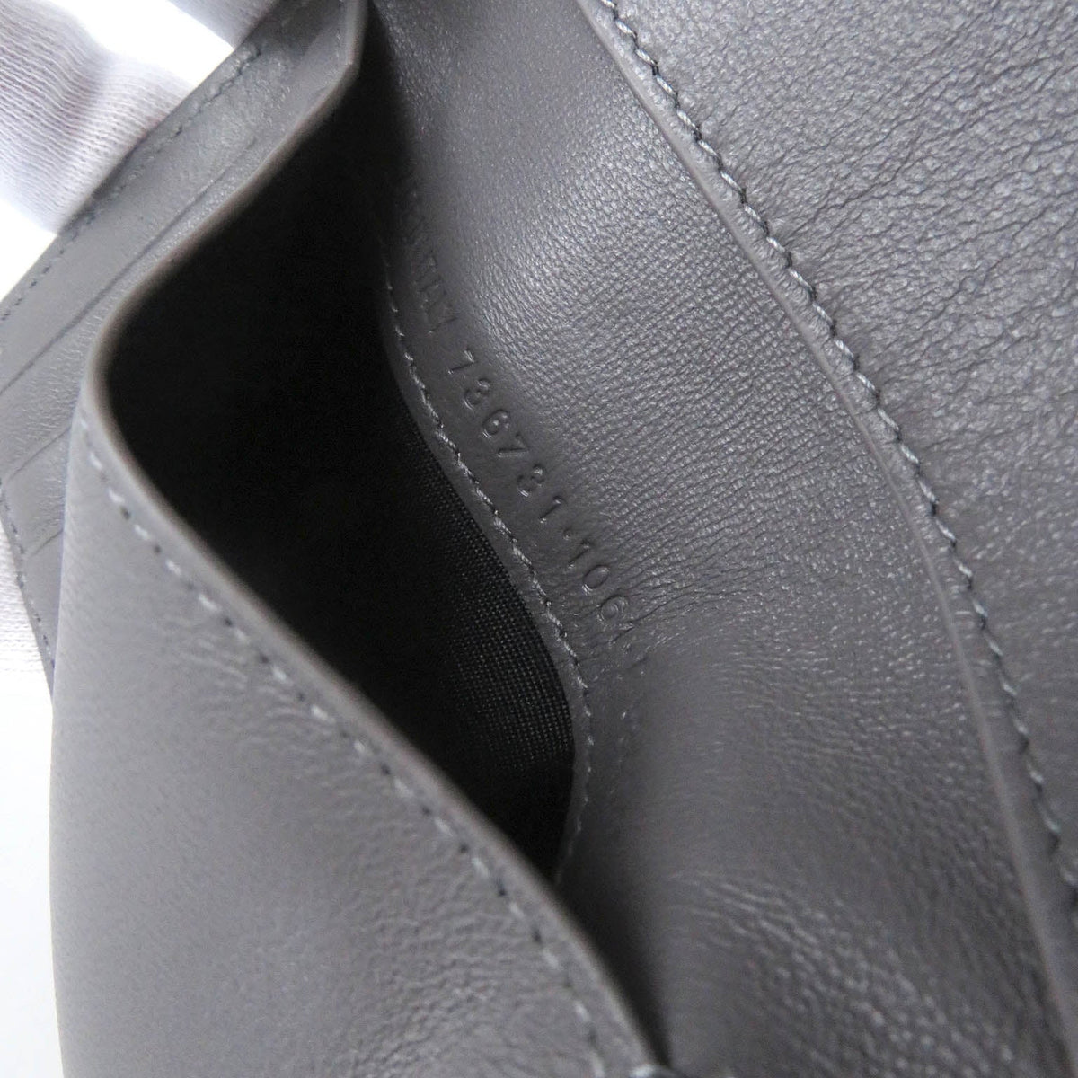 balenciaga Logo Card Case Leather Key Holder