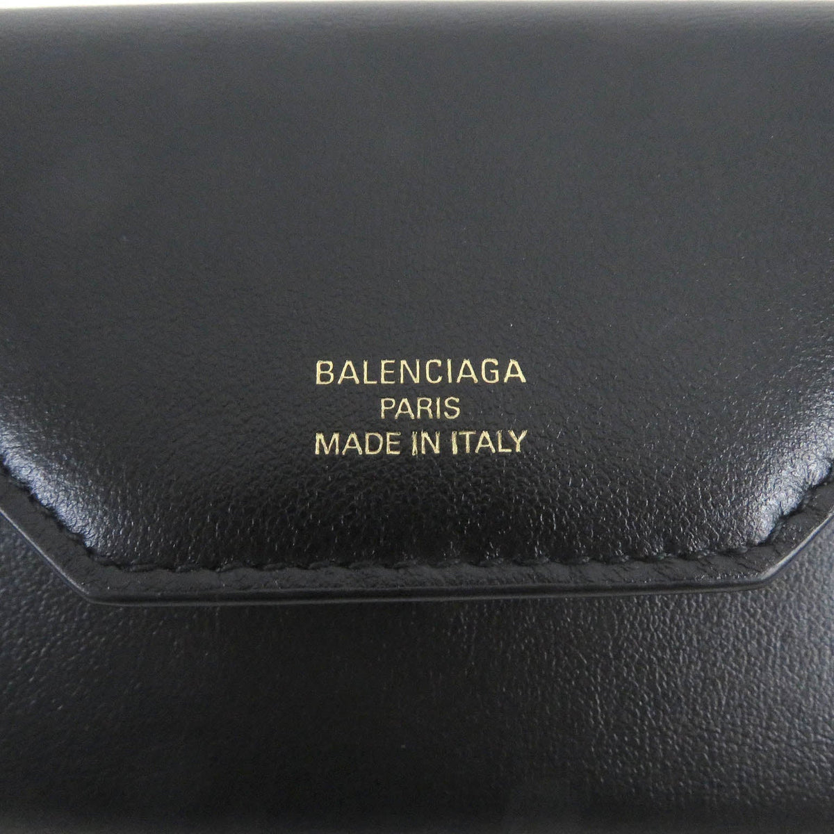 balenciaga Logo Card Case Leather Key Holder