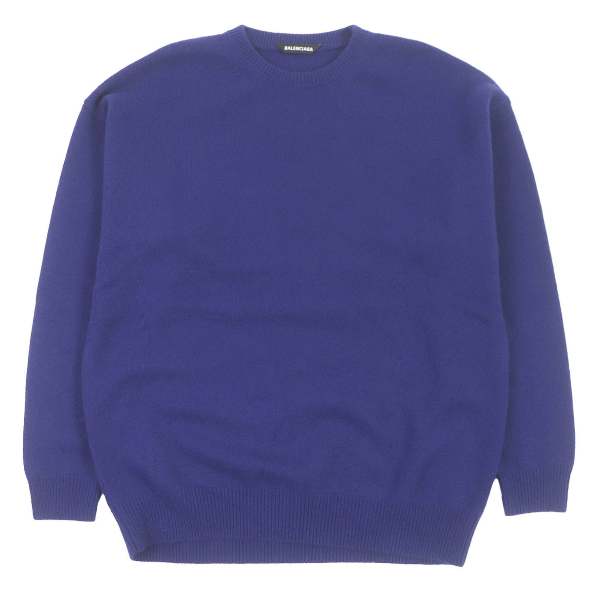 balenciaga Cashmere Logo Knit Sweater Blue XS