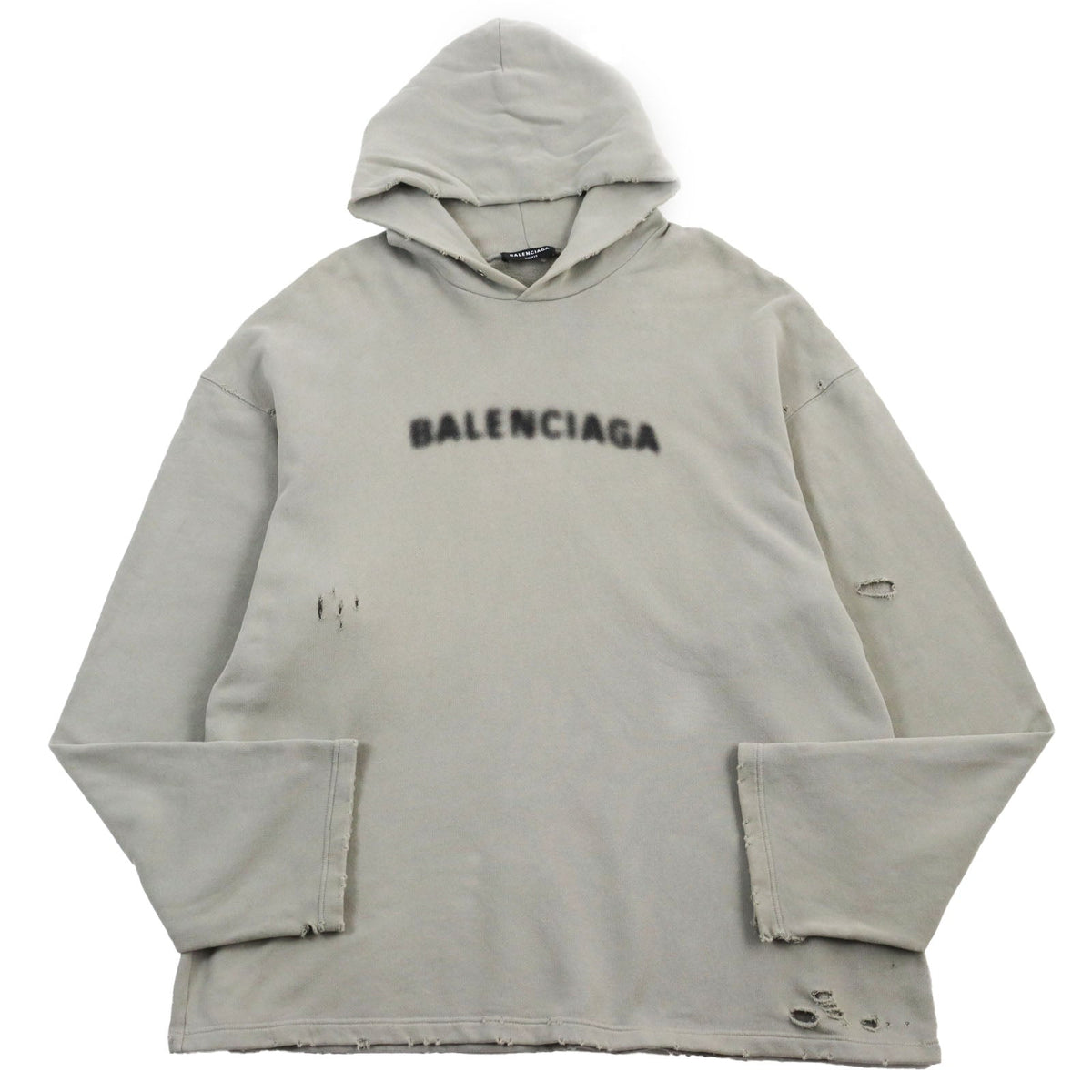 balenciaga Distressed Pixel Logo Pullover XS