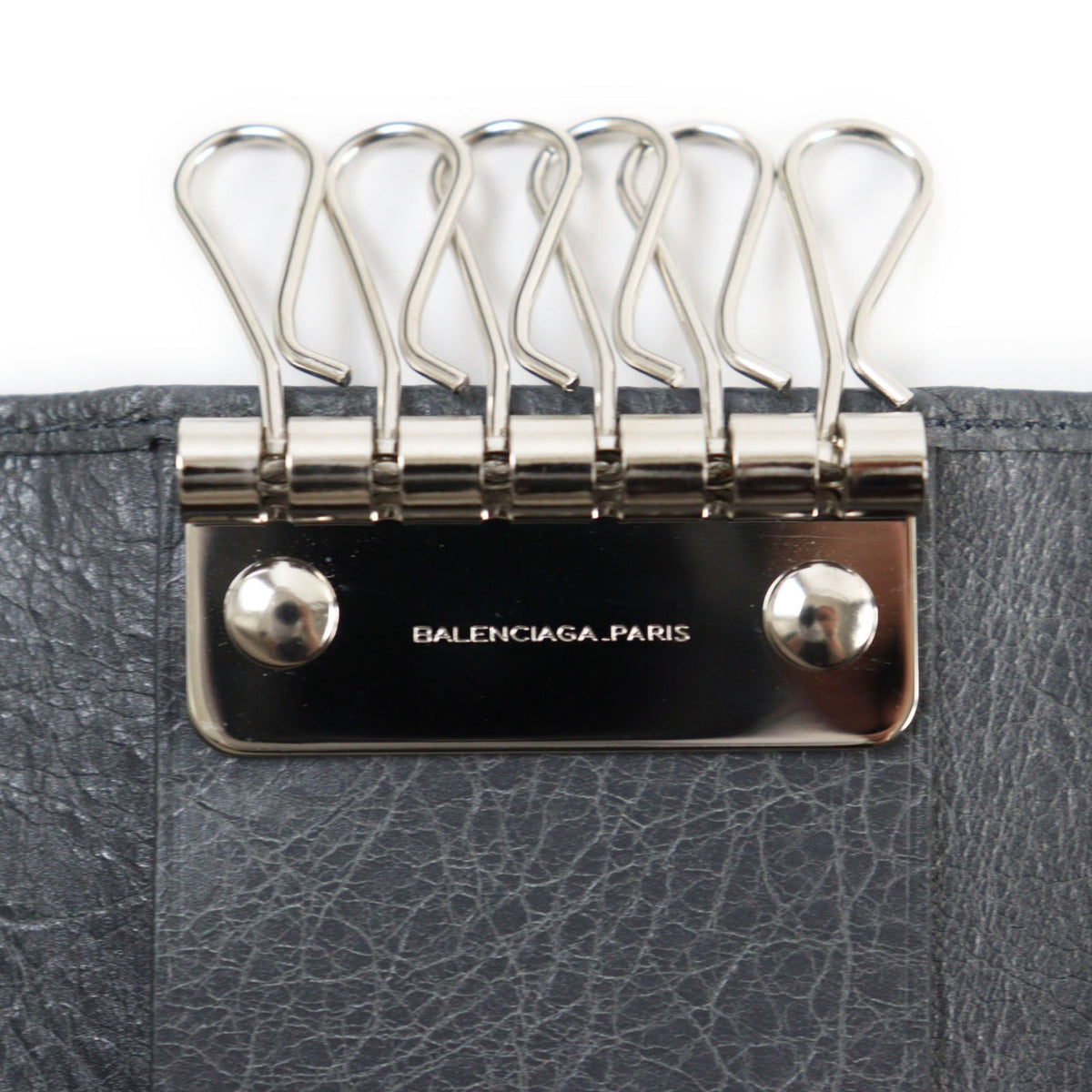 balenciaga Leather Key Holder Gray