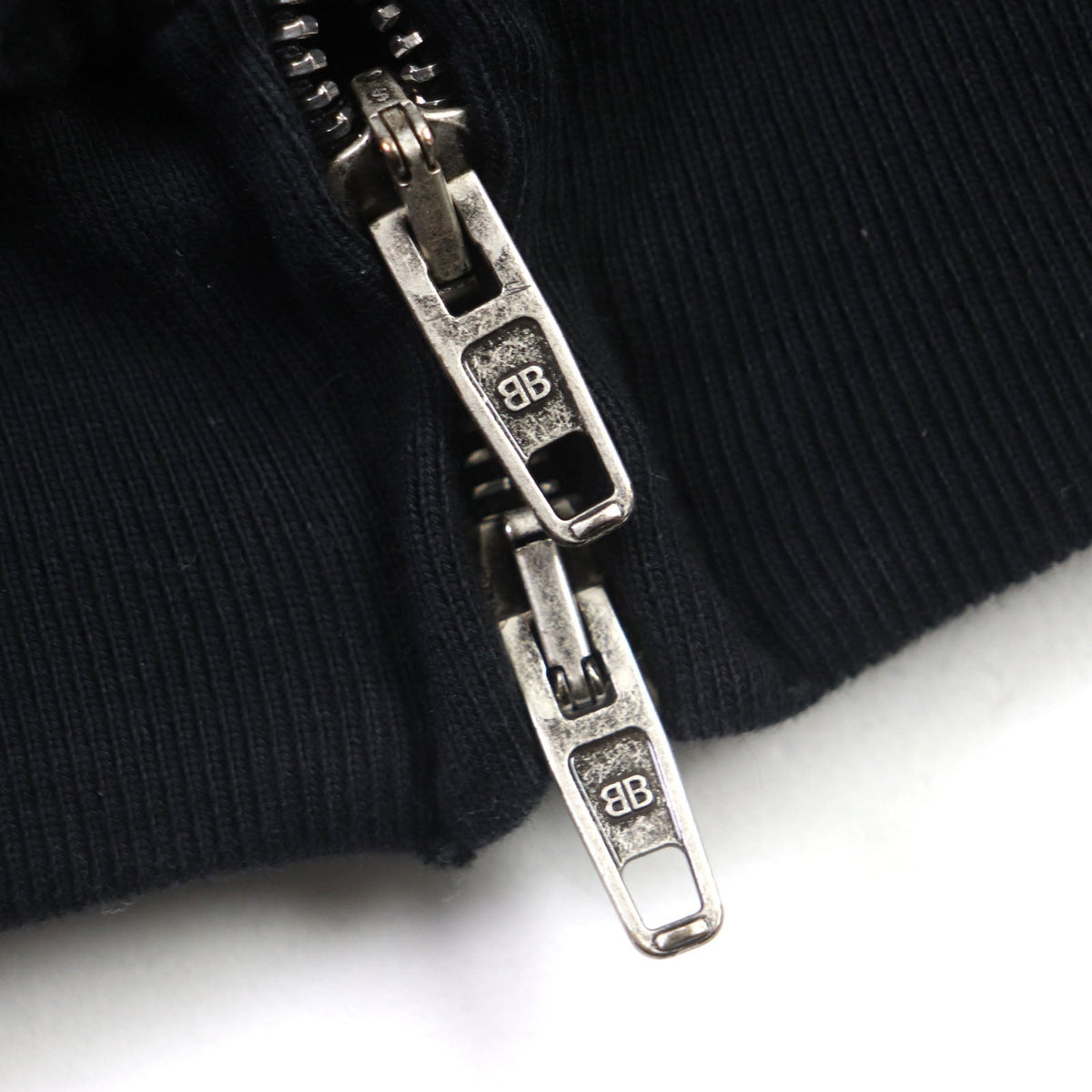 balenciaga Zip-Up Hoodie Fleece Jacket Black