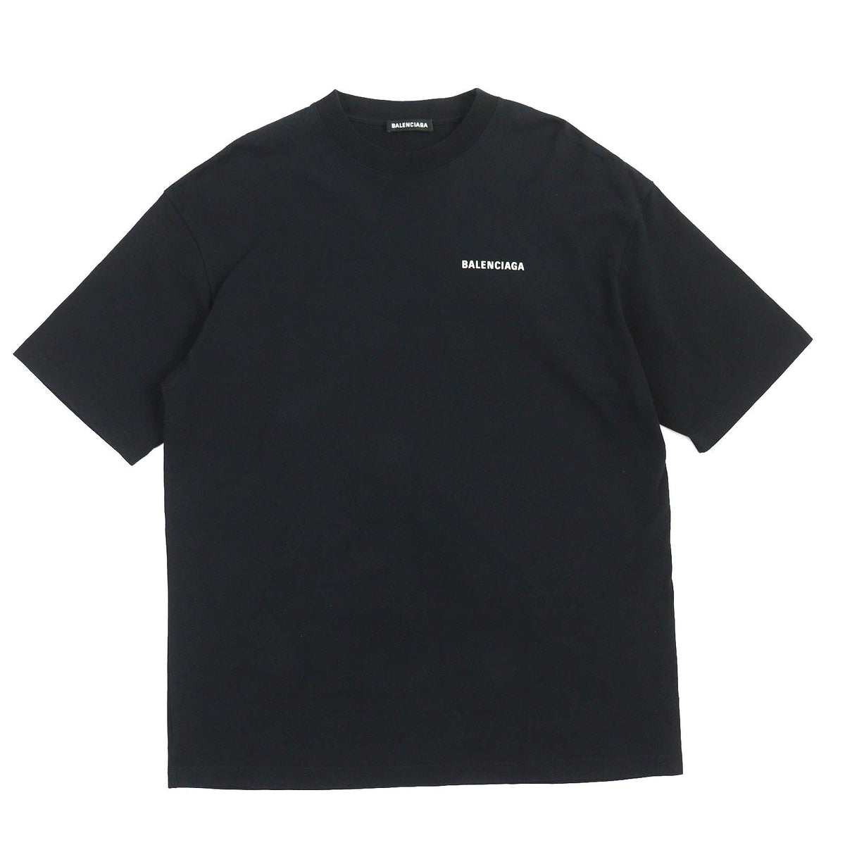 balenciaga Logo Print Oversized T-Shirt Black XS