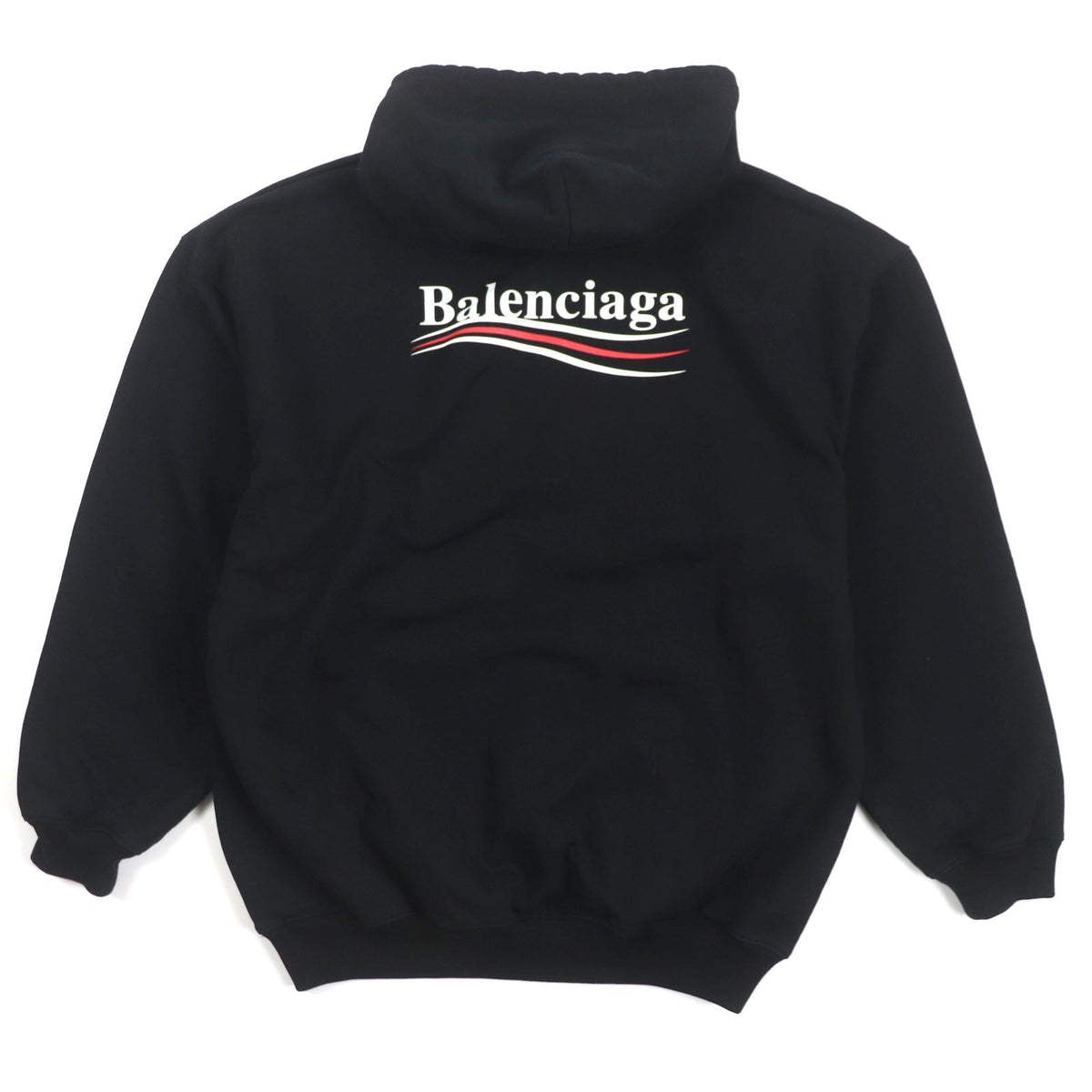 balenciaga Cotton Logo Print Pullover Hoodie