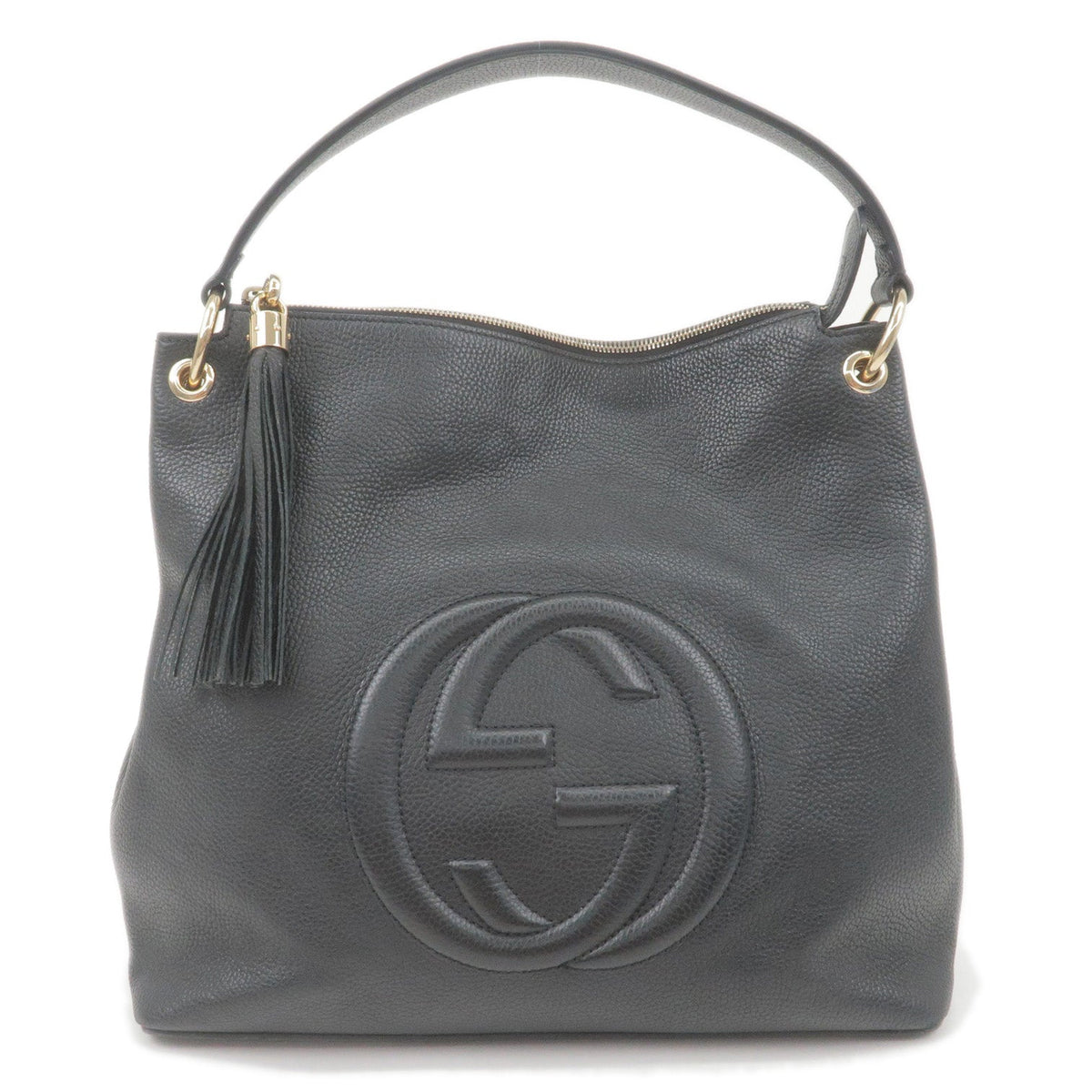 GUCCI SOHO Leather Shoulder Bag Hand Bag Black 536194