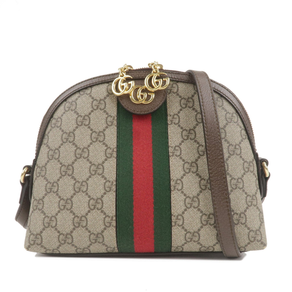 GUCCI Ophidia GG Supreme Leather Shoulder Bag Beige Brown 499621