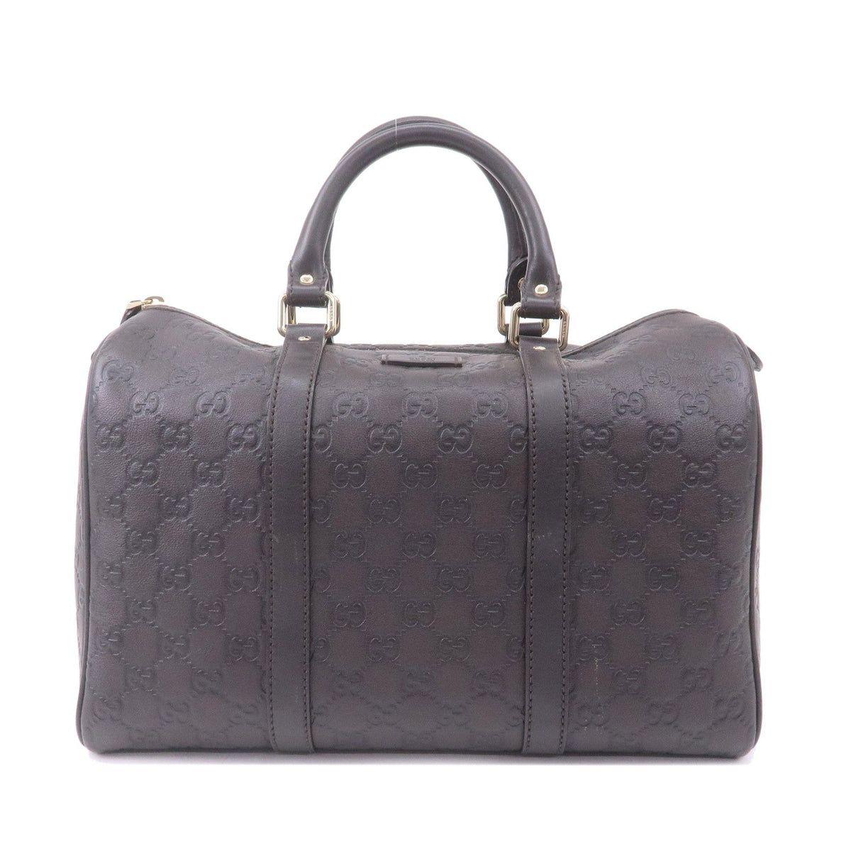 GUCCI Guccissima Leather Boston Bag Dark Brown 362720