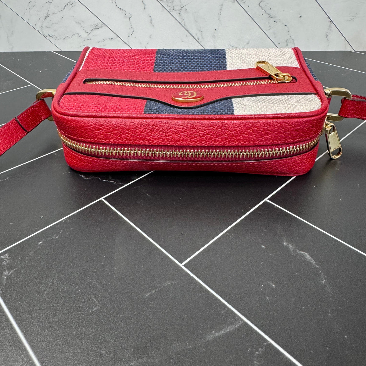LIKE NEW Gucci Mini Baiadera Canvas Crossbody Bag