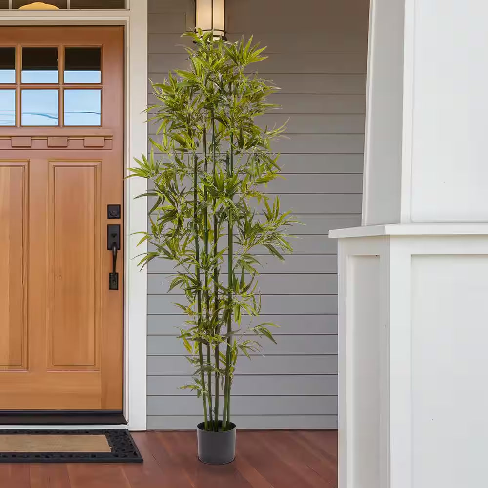 6 Ft. Artificial Bamboo Trees (Set of 2)