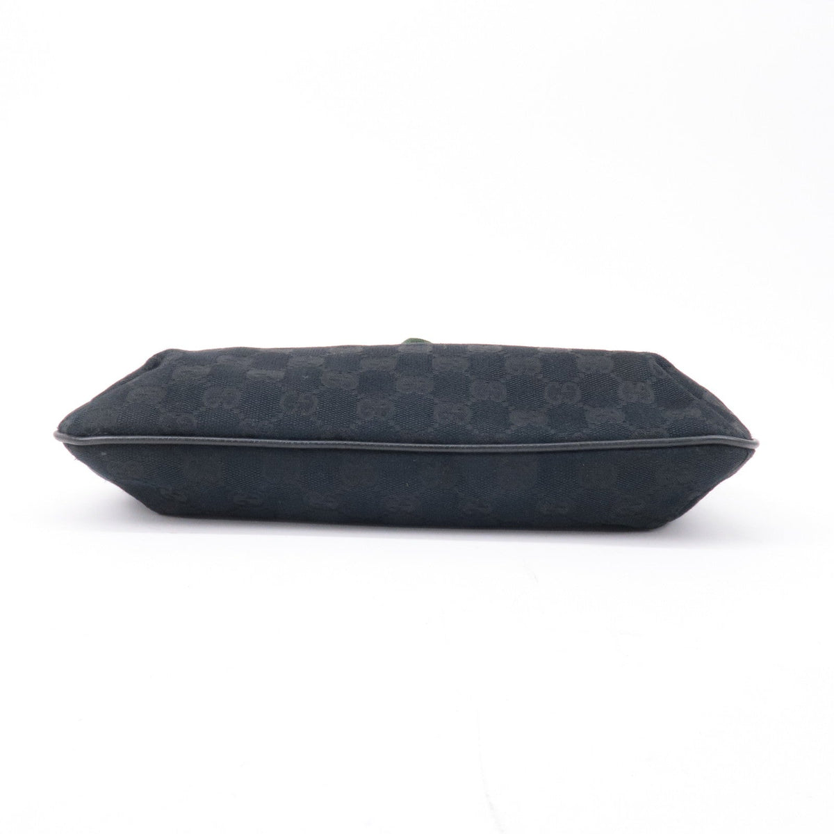 GUCCI Sherry GG Canvas Leather Shoulder Bag Black 189749