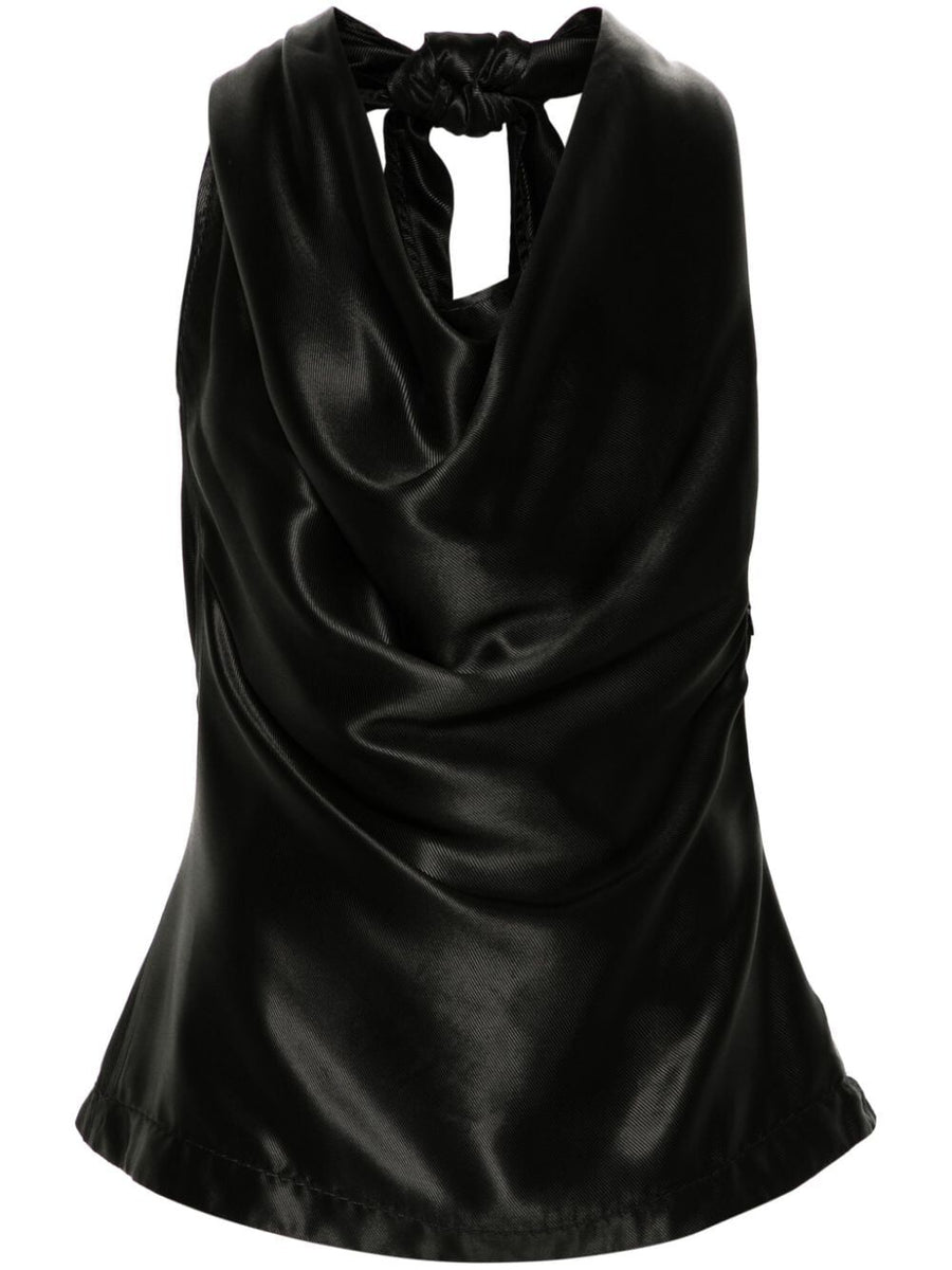 Bottega Veneta Women Top Drappeggiato In Viscosa Fluida