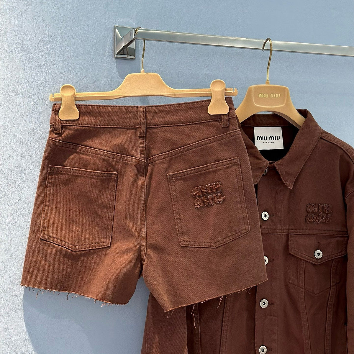 MIU M DENIM SHORTS