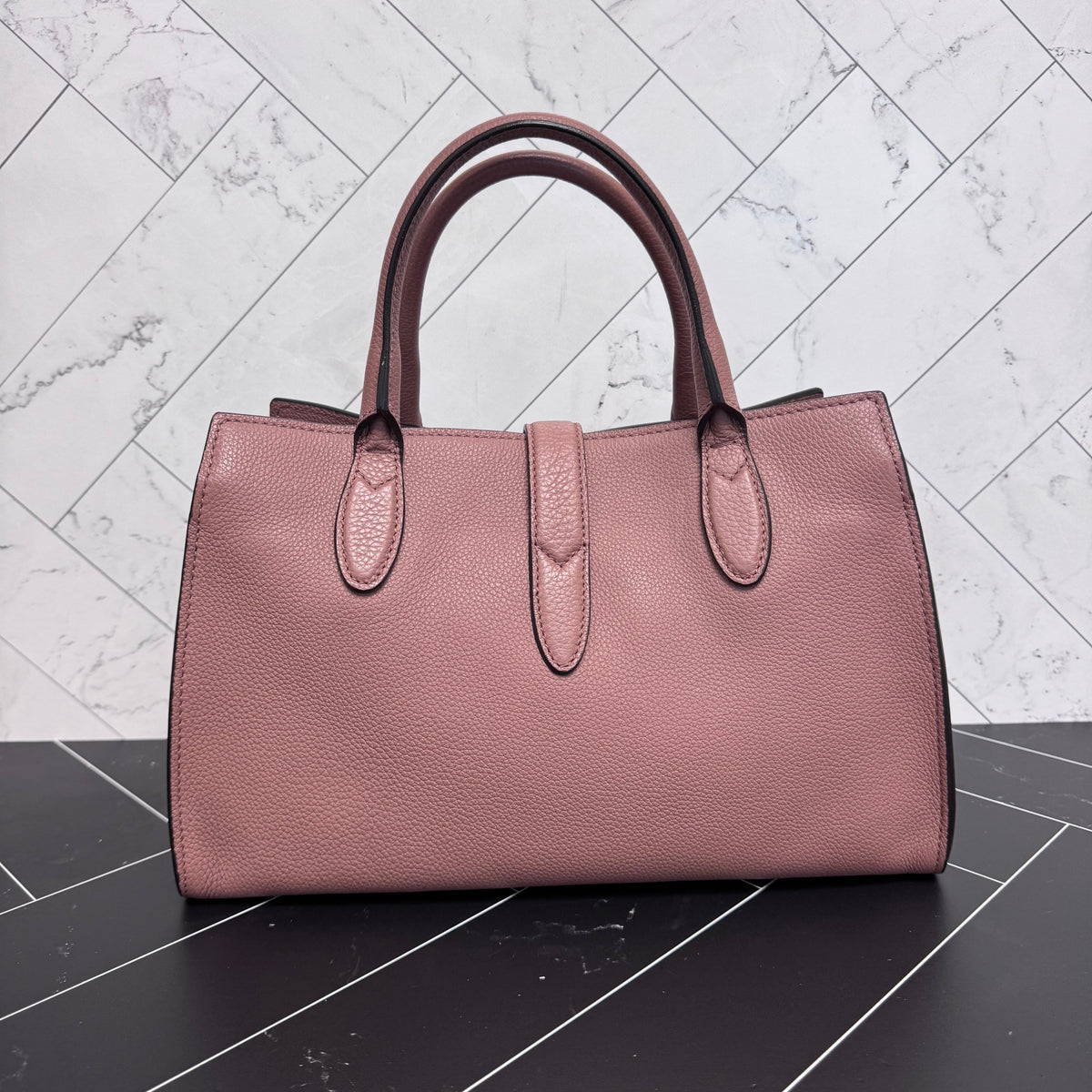 Gucci Mauve Leather Medium Soft Jackie 2Way Tote Bag