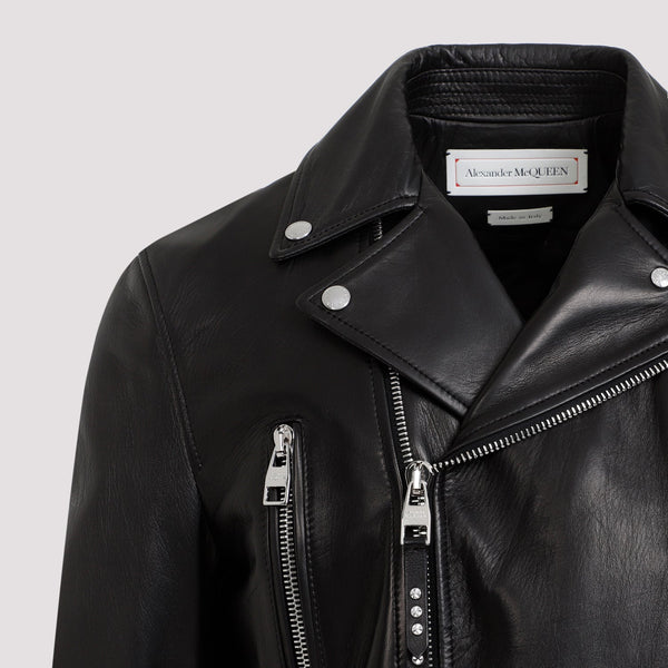 Alexander Mcqueen Leather Biker Jacket Men