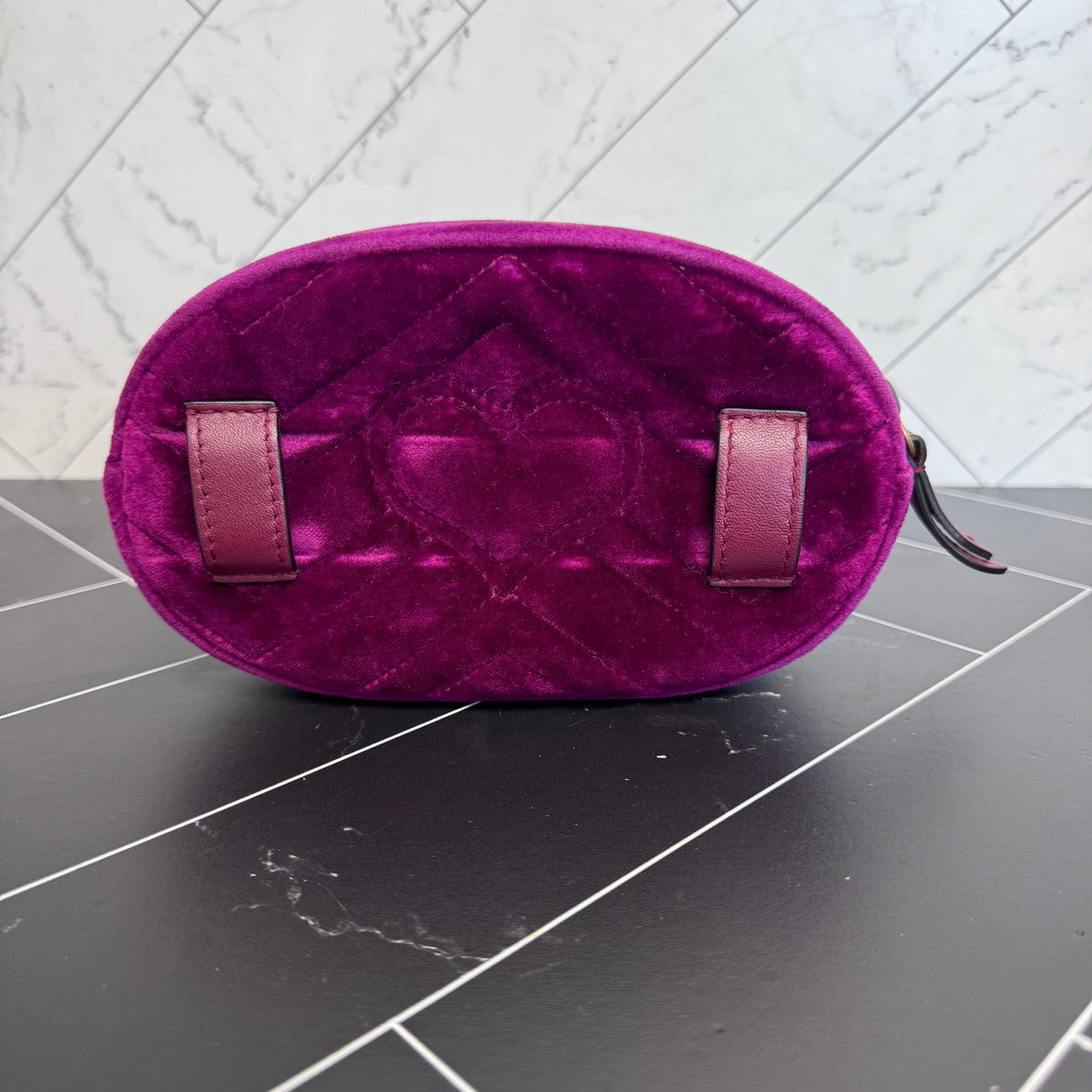 Gucci Purple Velvet Marmont Belt Bag