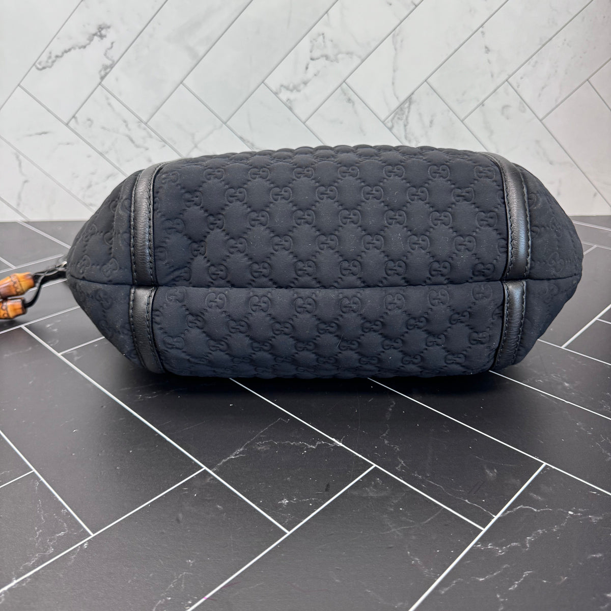 Gucci Black Neoprene GG Shoulder Bag