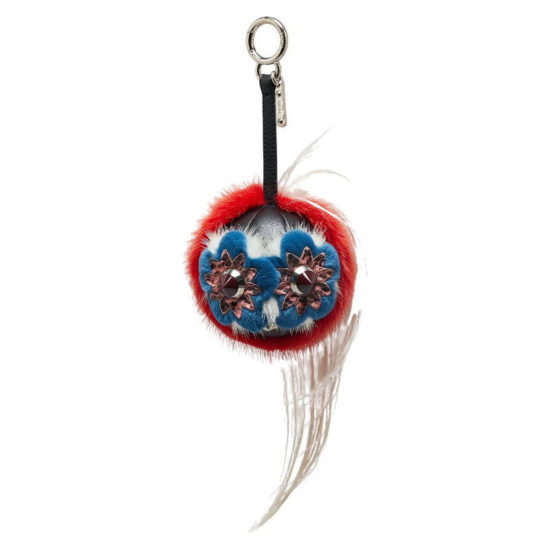 Top quality Fendi Monster Fur Leather Bag Charm Keychain