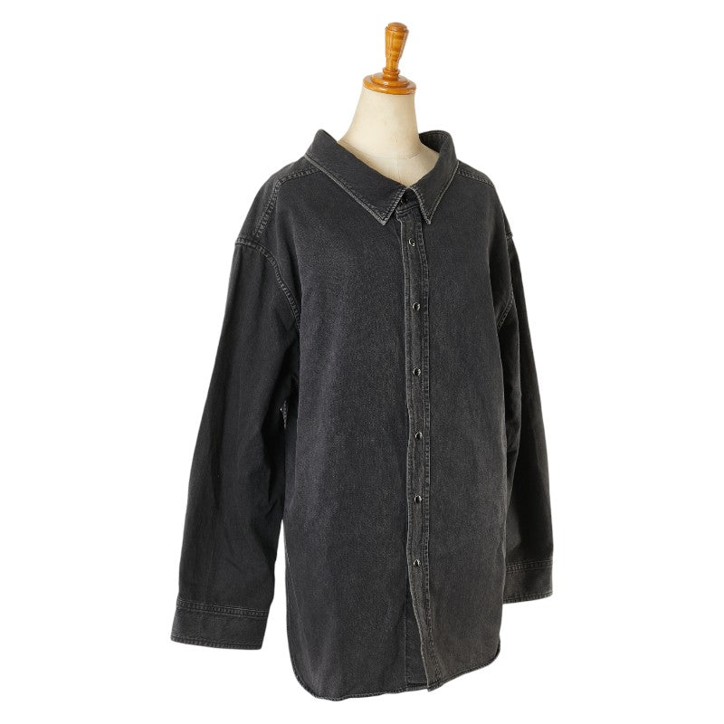 balenciaga Black Denim Shirt Cotton