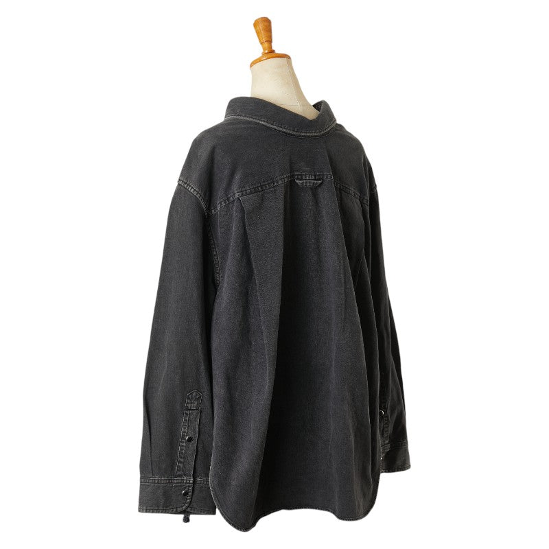 balenciaga Black Denim Shirt Cotton