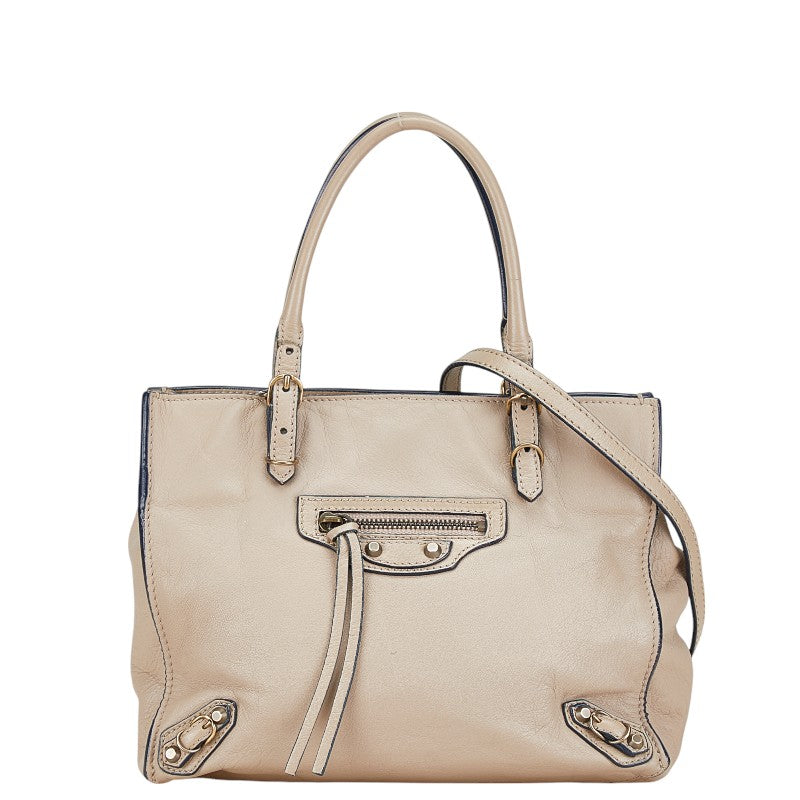 balenciaga Mini Paper Leather Handbag 2WAY