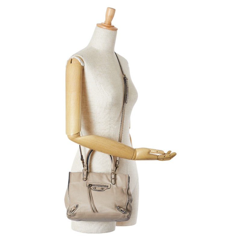 balenciaga Mini Paper Leather Handbag 2WAY