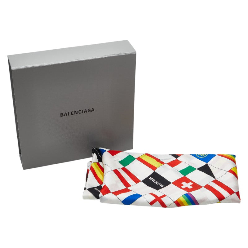 balenciaga Silk Logo Flag Scarf
