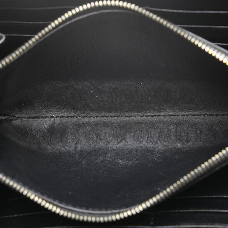 balenciaga Leather Logo Zip-Around Wallet