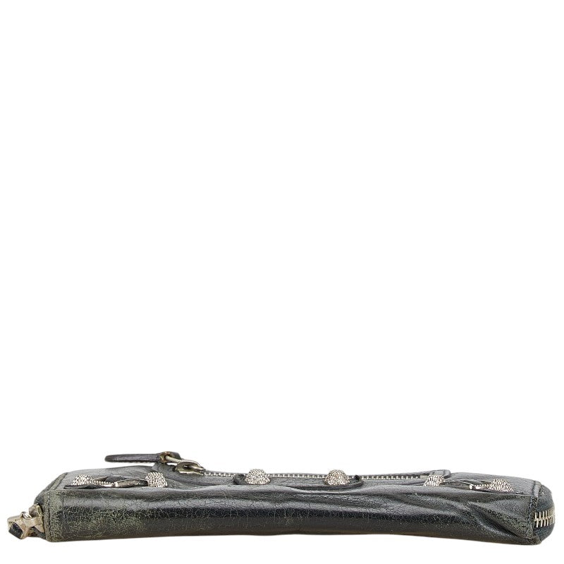 balenciaga Studded Leather Long Wallet