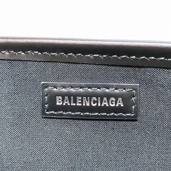 balenciaga Cabas Canvas Leather Tote Bag