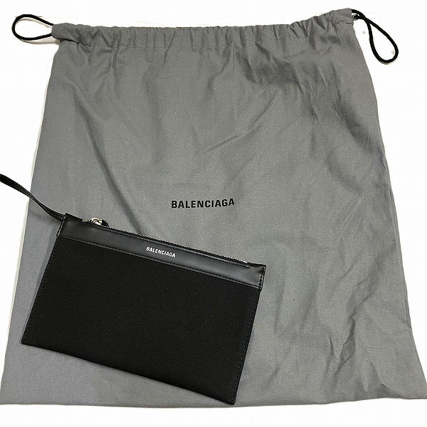 balenciaga Cabas Canvas Leather Tote Bag