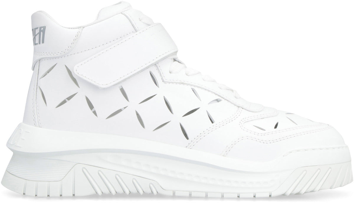 ODISSEA LEATHER HIGH-TOP SNEAKERS
