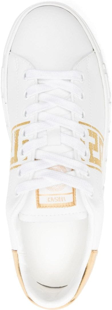 GRECA EMBROIDERED LEATHER SNEAKERS