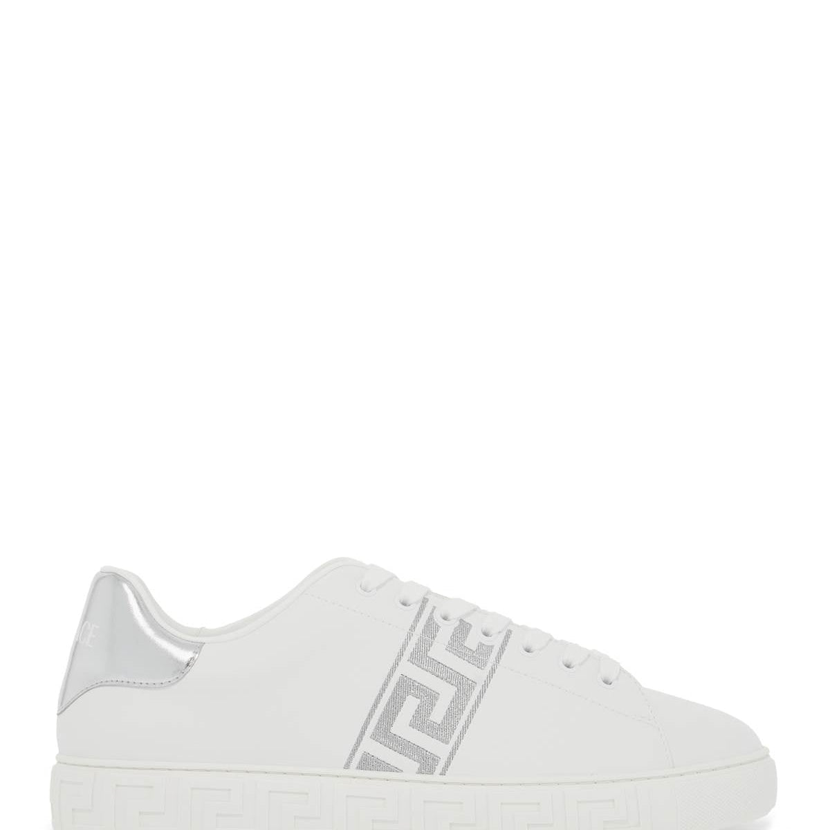 EMBROIDERED GREEK PATTERN SNEAKERS IN