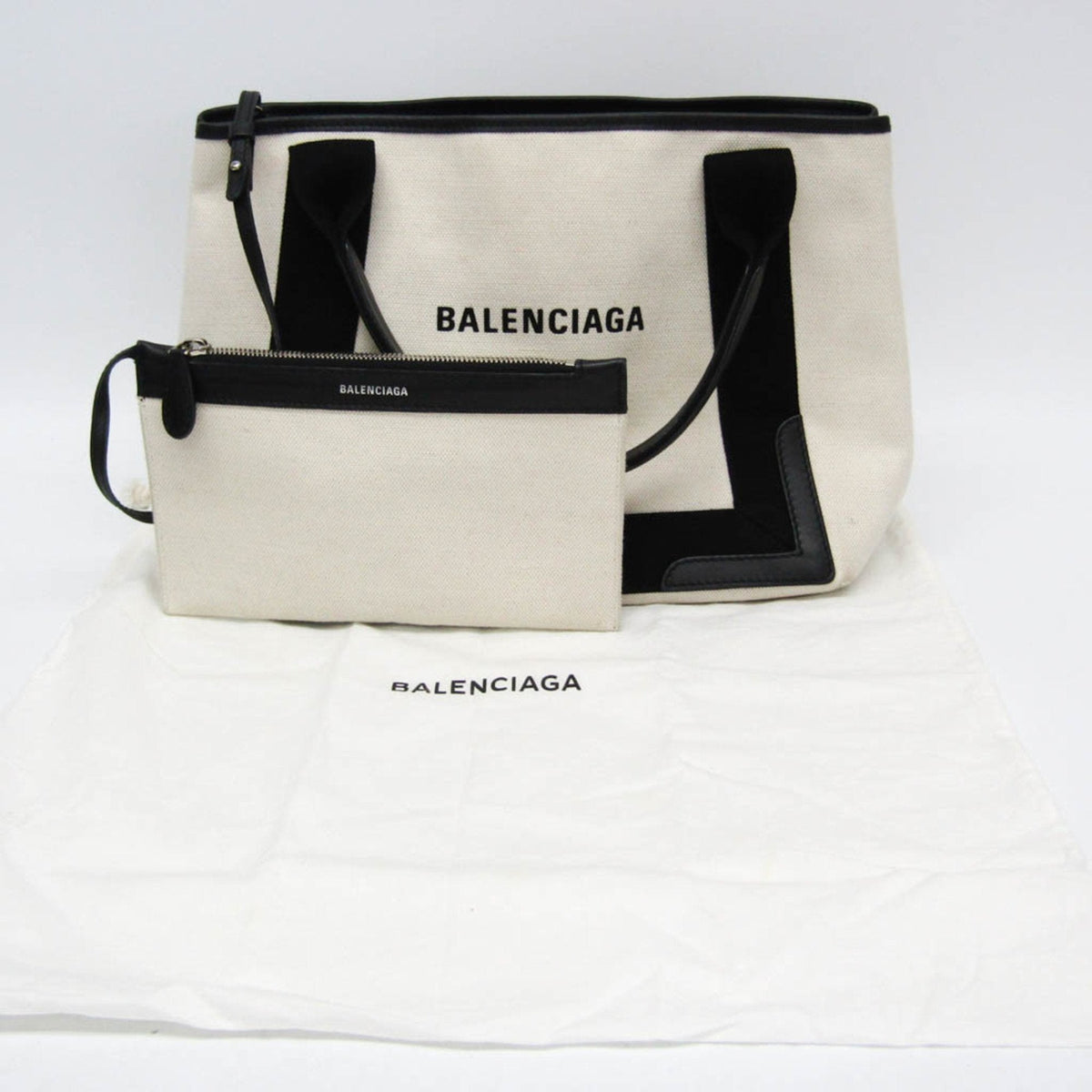balenciaga Navy Cabas Tote