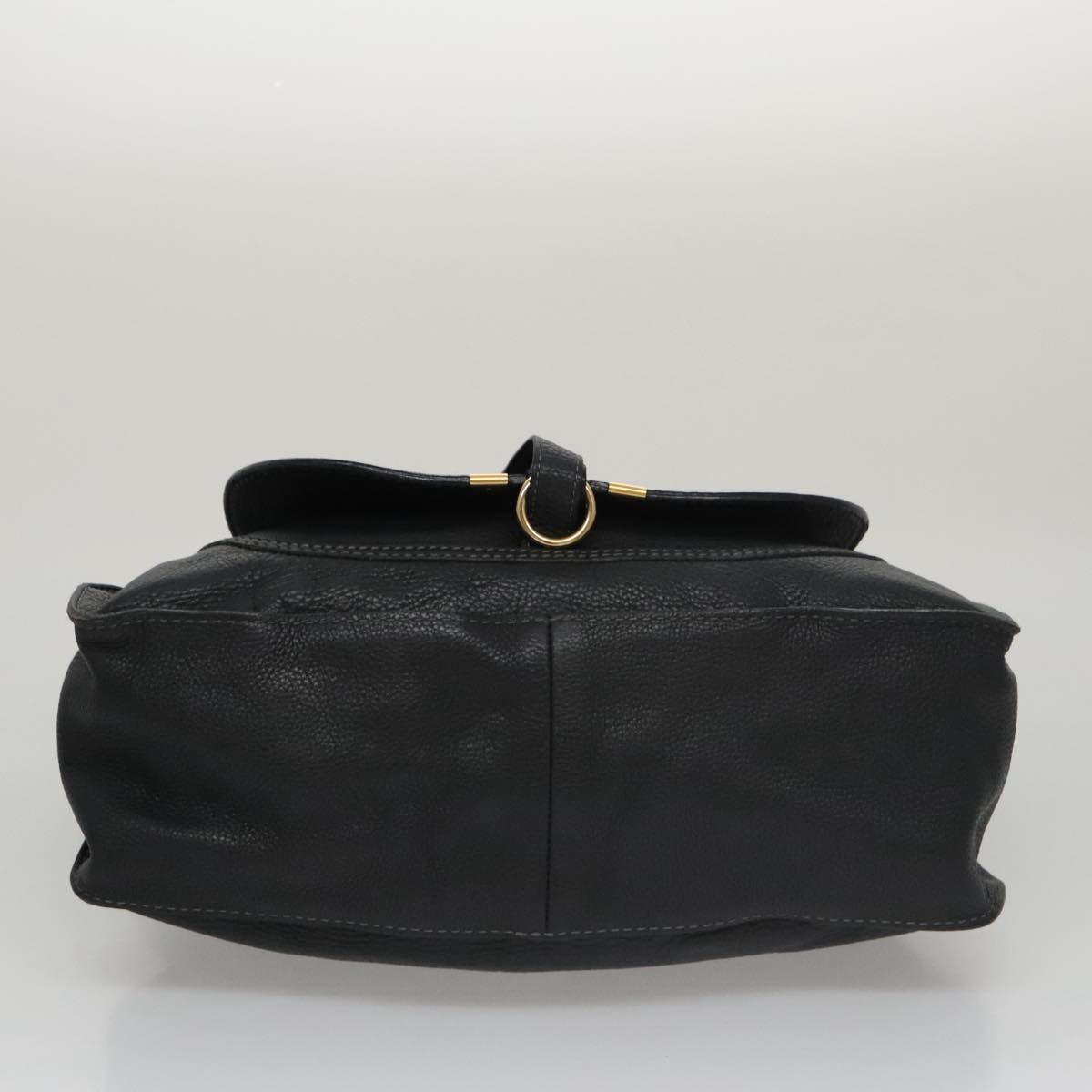 Chloe Mercy Hand Bag Leather 2way Black Gold 104708