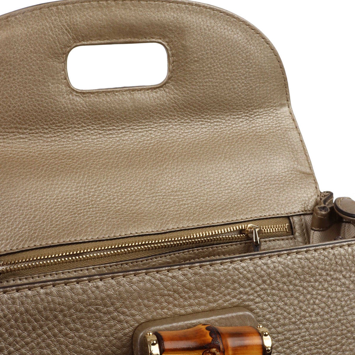 Gucci Gold with Bamboo Handle Small 1947 Bag.