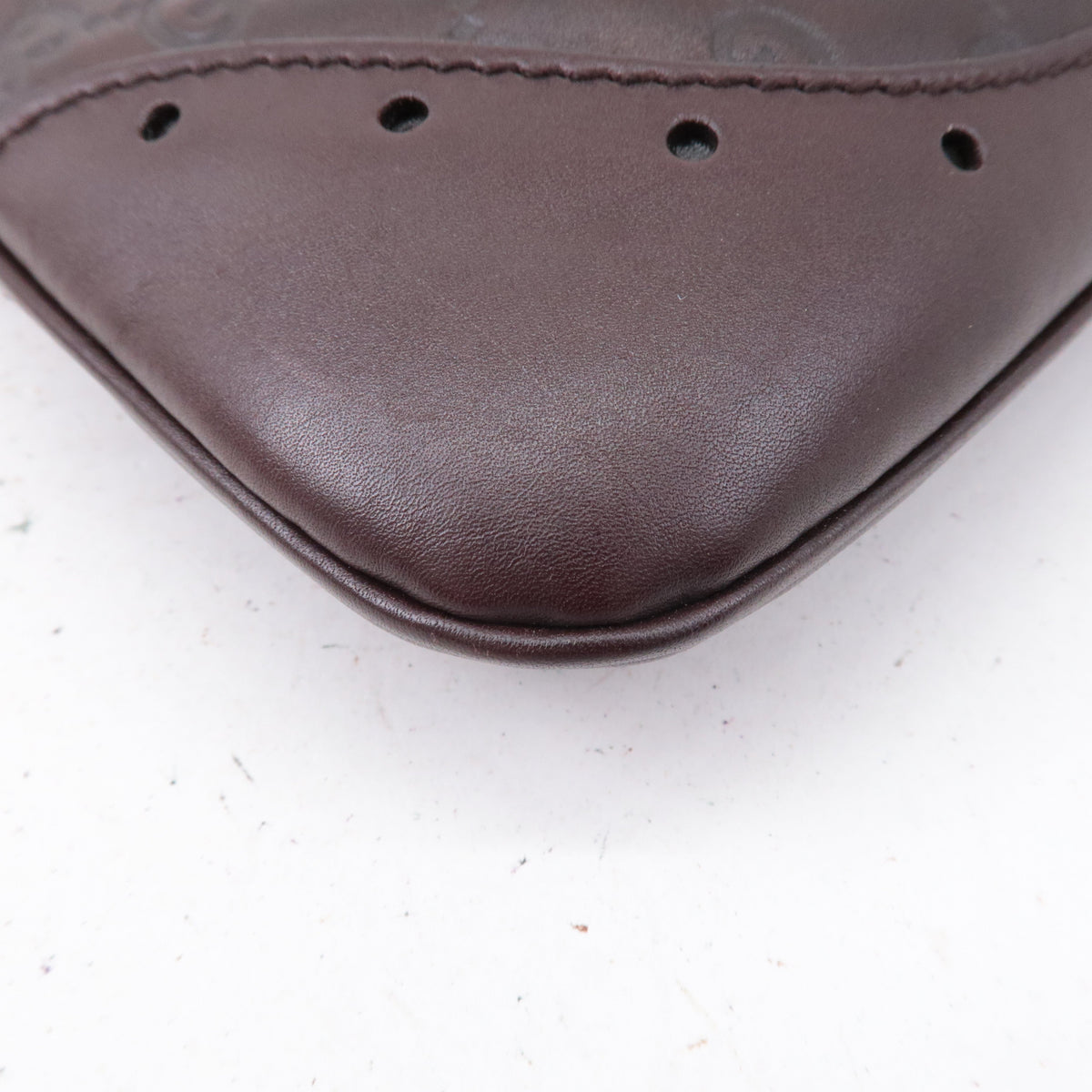 GUCCI Guccissima Leather Shoulder Bag Hand Bag Brown 145778