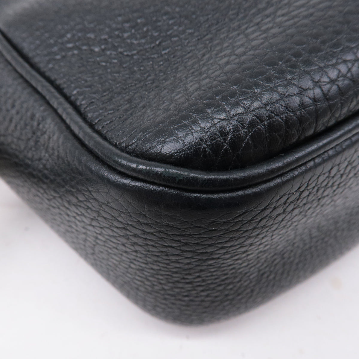 GUCCI SOHO Small Disco Leather Shoulder Bag Black 308364