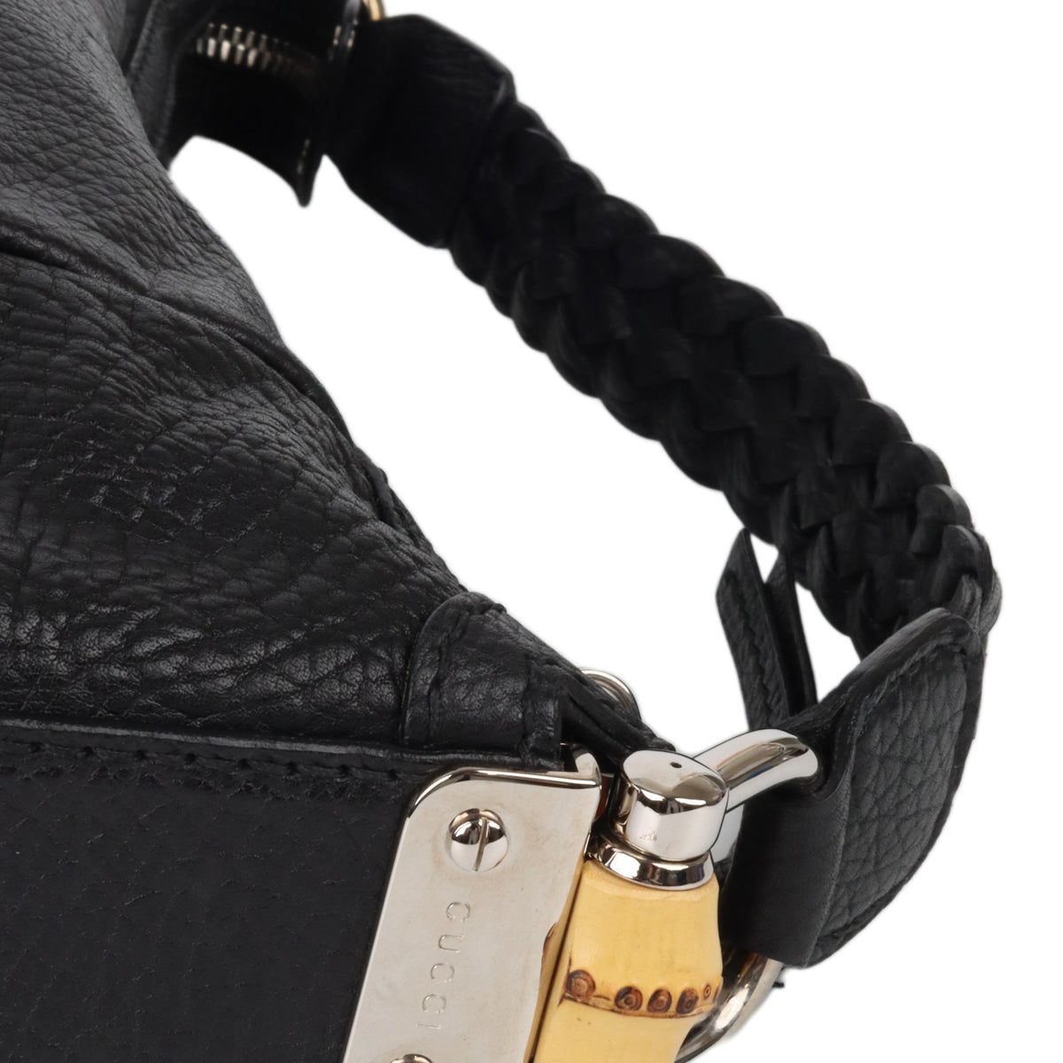 Gucci Bar Braided Bamboo Bag.