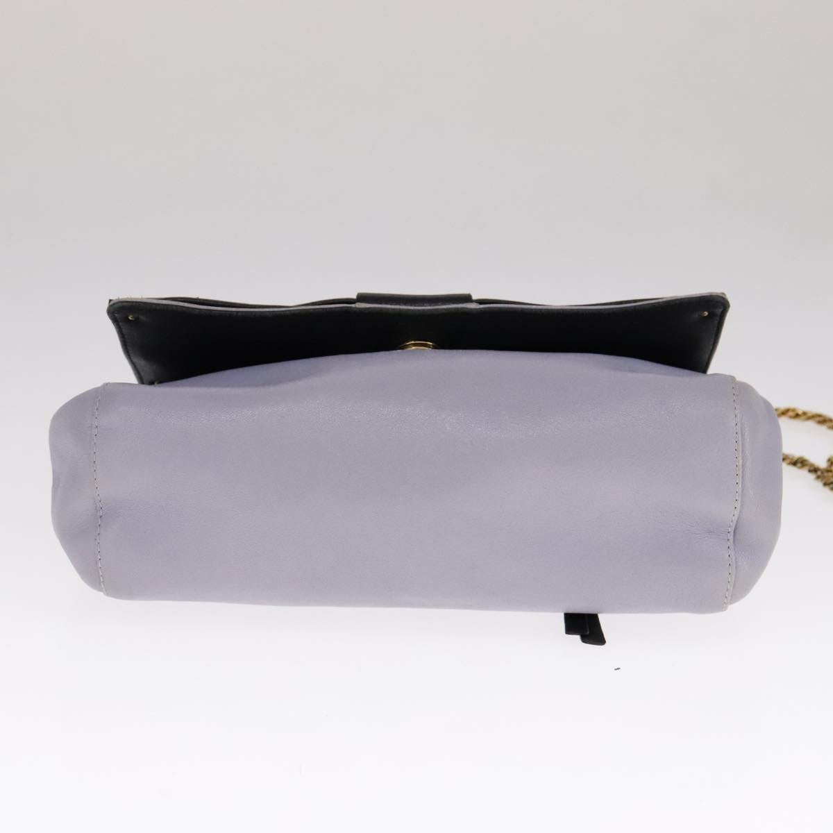 Chloe Chain Shoulder Bag Leather Purple 110018