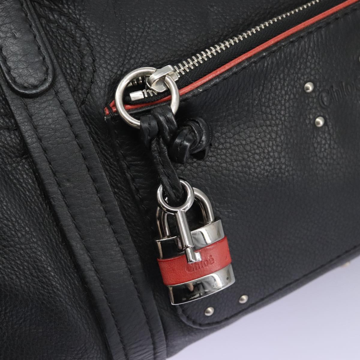 Chloe Hand Bag Leather Black 110305