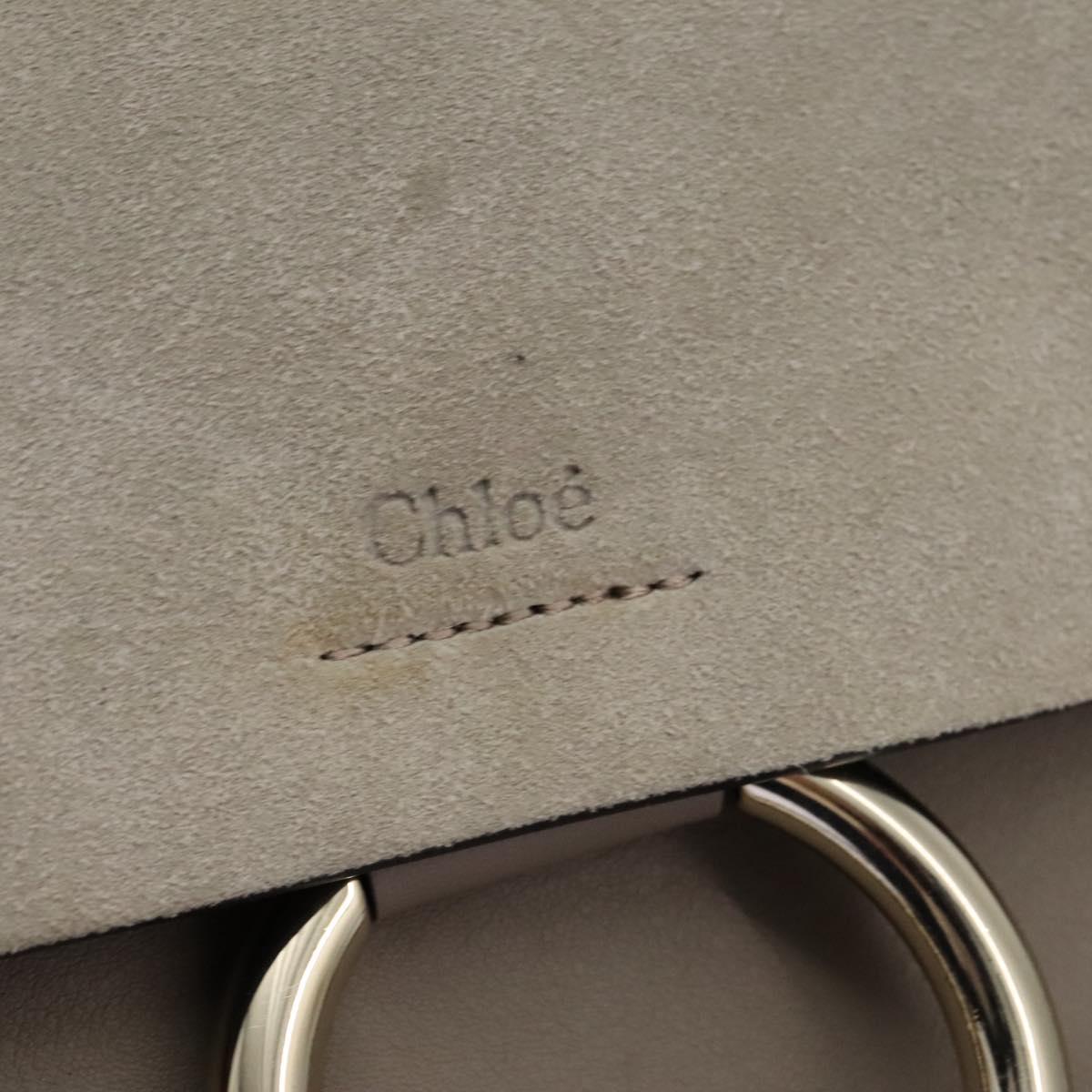 Chloe Fay Shoulder Bag Leather Gray 110878