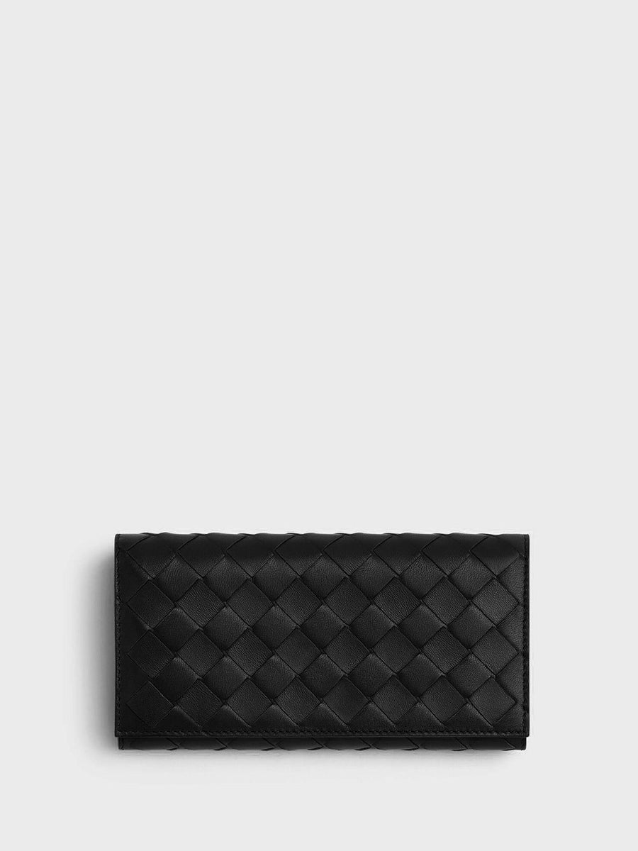 Bottega Veneta Women Portafoglio Intrecciato Con Patta Grande