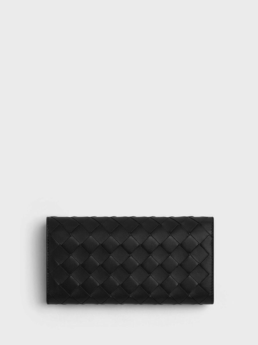 Bottega Veneta Women Portafoglio Intrecciato Con Patta Grande